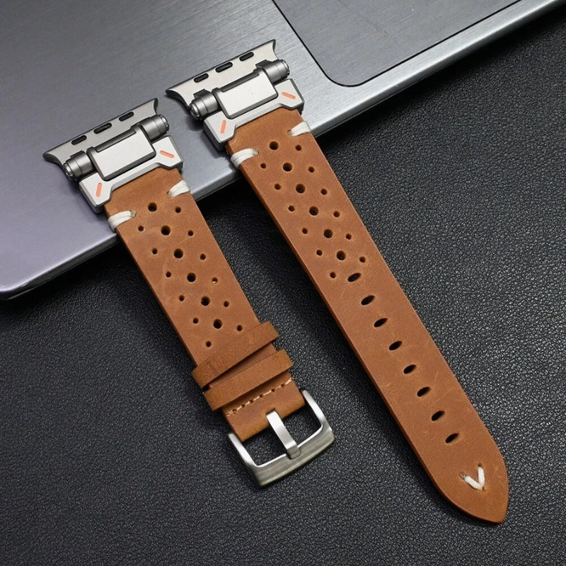 TitaniumTouch Leather Apple Watch Band