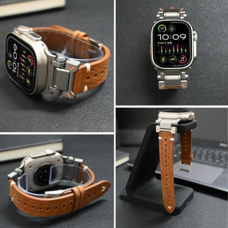 TitaniumTouch Leather Apple Watch Band