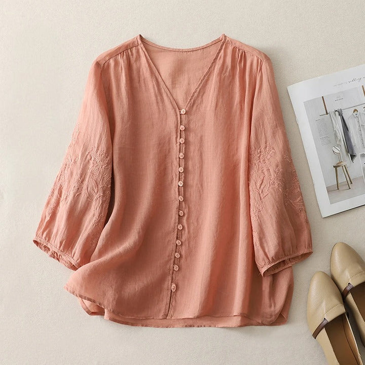SOLANA LINEN BLOUSE