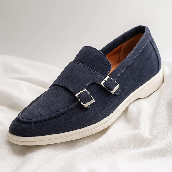Savile Suede Monk Strap Loafers