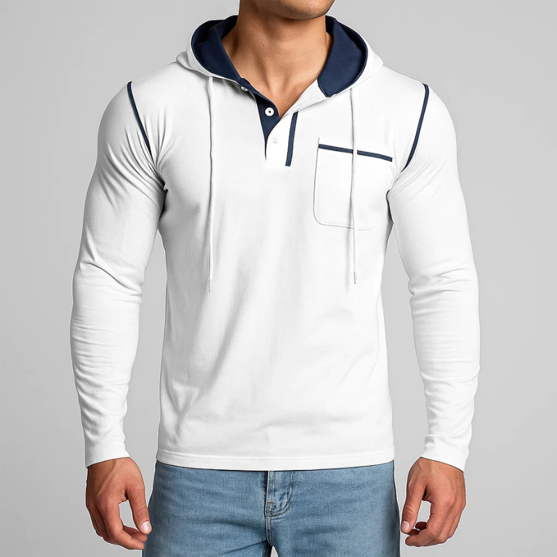 Hudson Henley Hooded Shirt