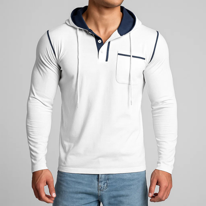Hudson Henley Hooded Shirt