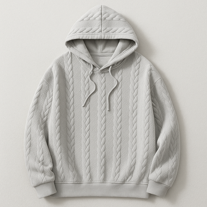 Hudson Cable-Knit Hoodie