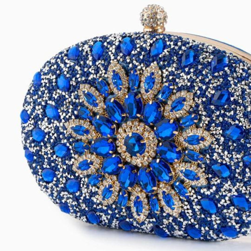 Azure Diamond Clutch Bag