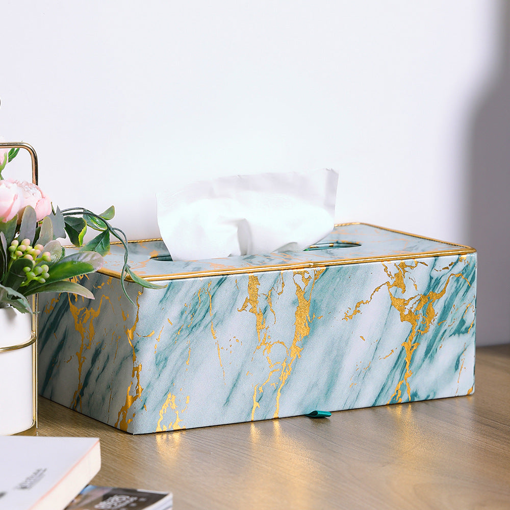 Artisan Marble Tissue Box Holder