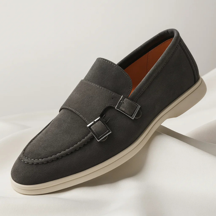 Savile Suede Monk Strap Loafers