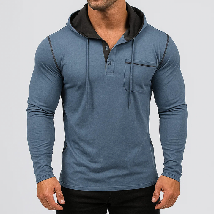 Hudson Henley Hooded Shirt