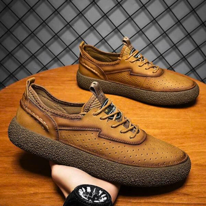 PebbleSole Genuine Leather Sneakers