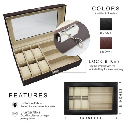 Gentleman’s Vault - Watch & Sunglasses Leather Case