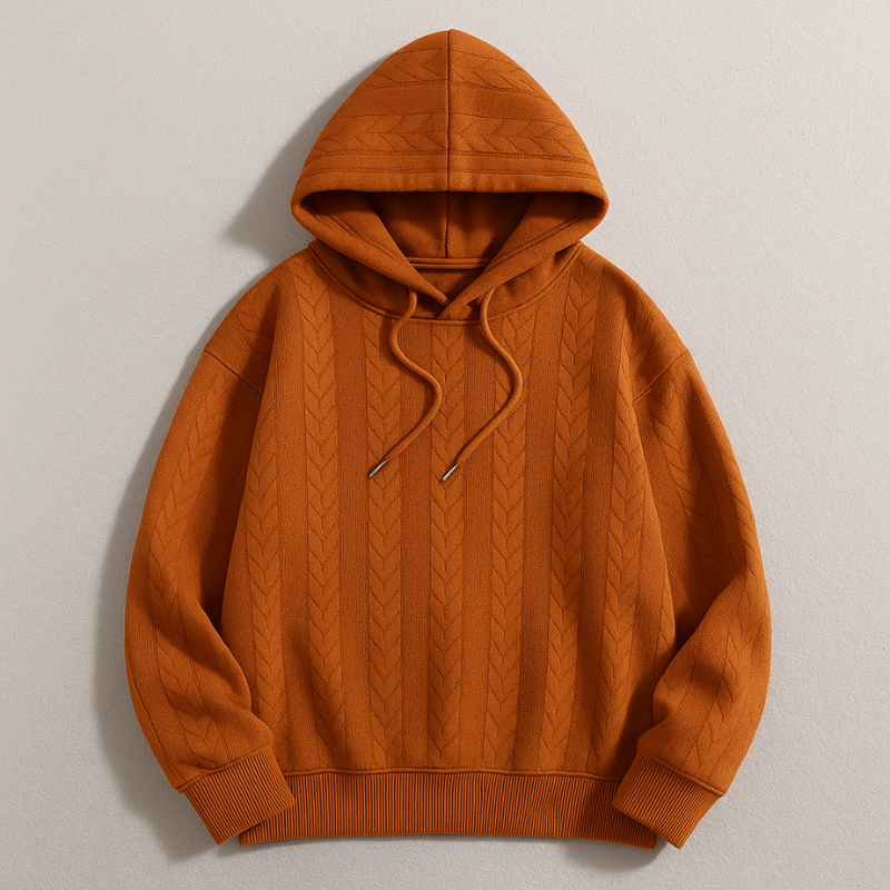 Hudson Cable-Knit Hoodie