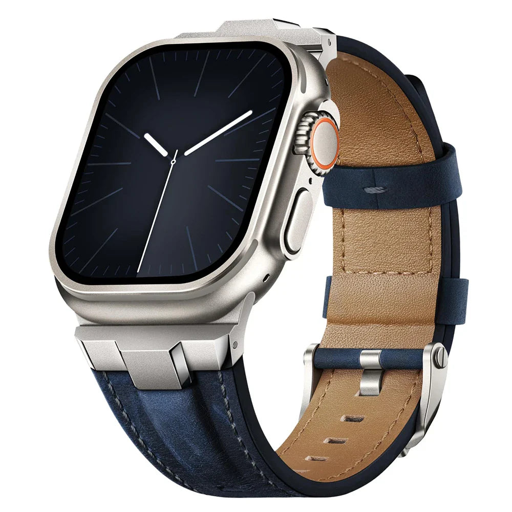 TitaniumEdge Leather Apple Watch Band