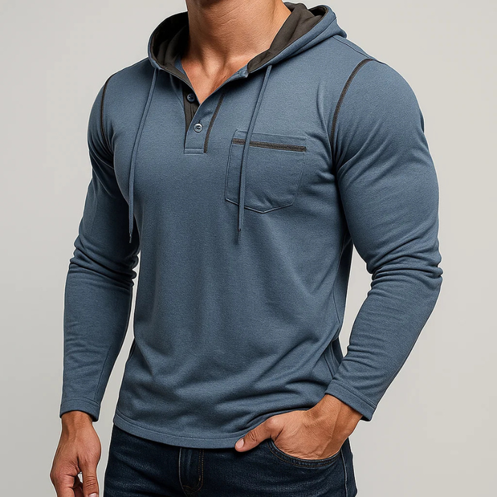 Hudson Henley Hooded Shirt