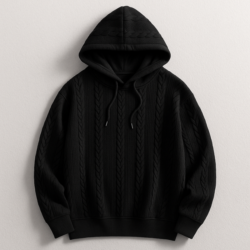 Hudson Cable-Knit Hoodie