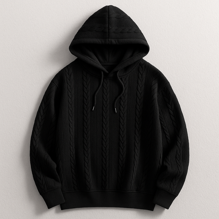 Hudson Cable-Knit Hoodie