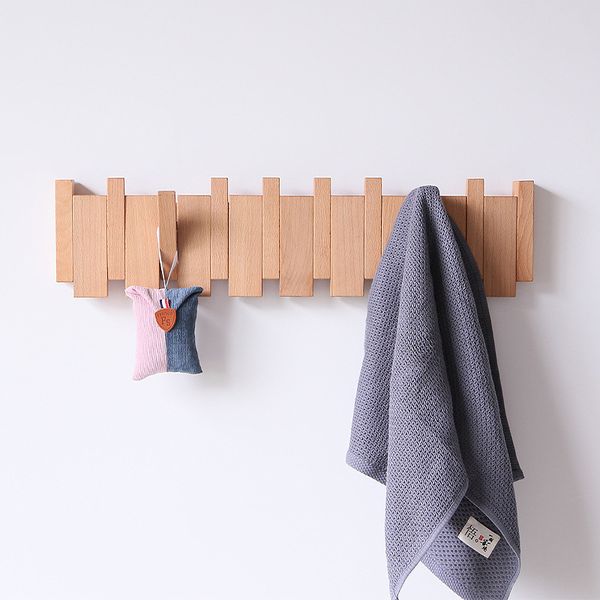 Handcrafted Wooden Piano Key Coat Rack