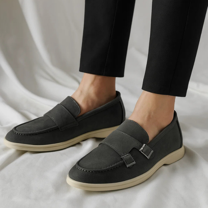 Savile Suede Monk Strap Loafers