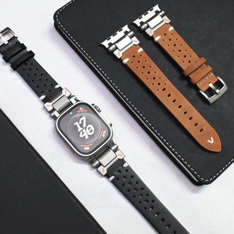 TitaniumTouch Leather Apple Watch Band