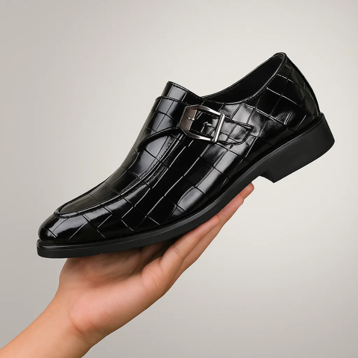 Victorino Leather Monk Strap Loafers