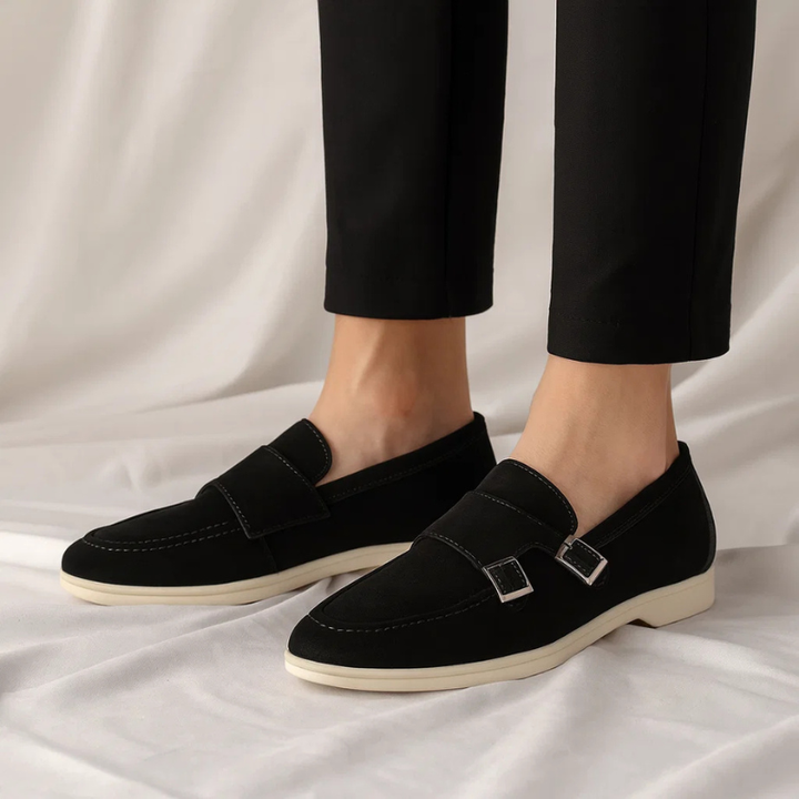 Savile Suede Monk Strap Loafers