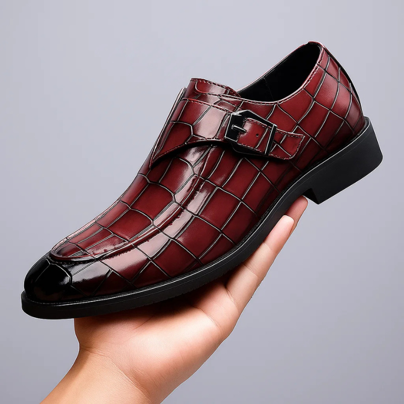 Victorino Leather Monk Strap Loafers