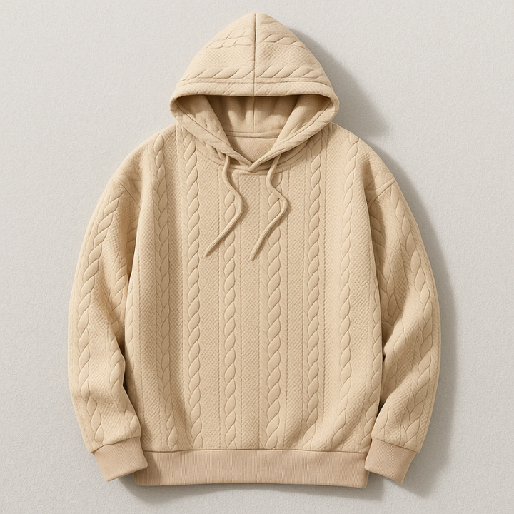 Hudson Cable-Knit Hoodie