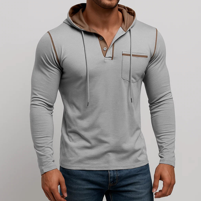 Hudson Henley Hooded Shirt