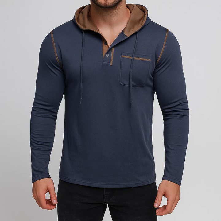 Hudson Henley Hooded Shirt