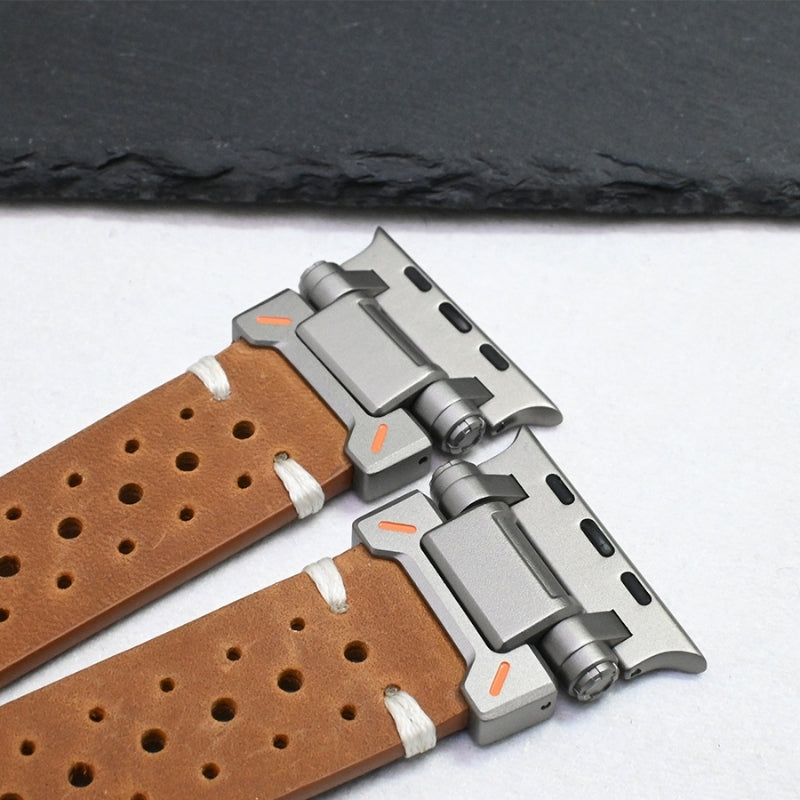 TitaniumTouch Leather Apple Watch Band