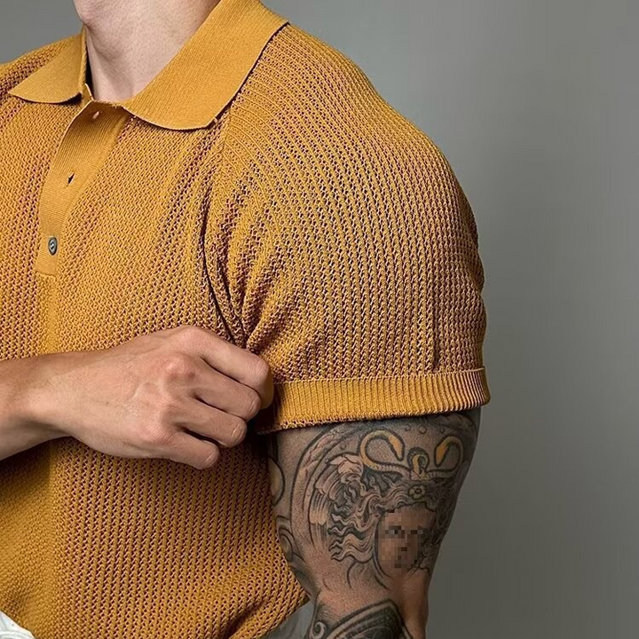 Hudson Waffle Polo Shirt