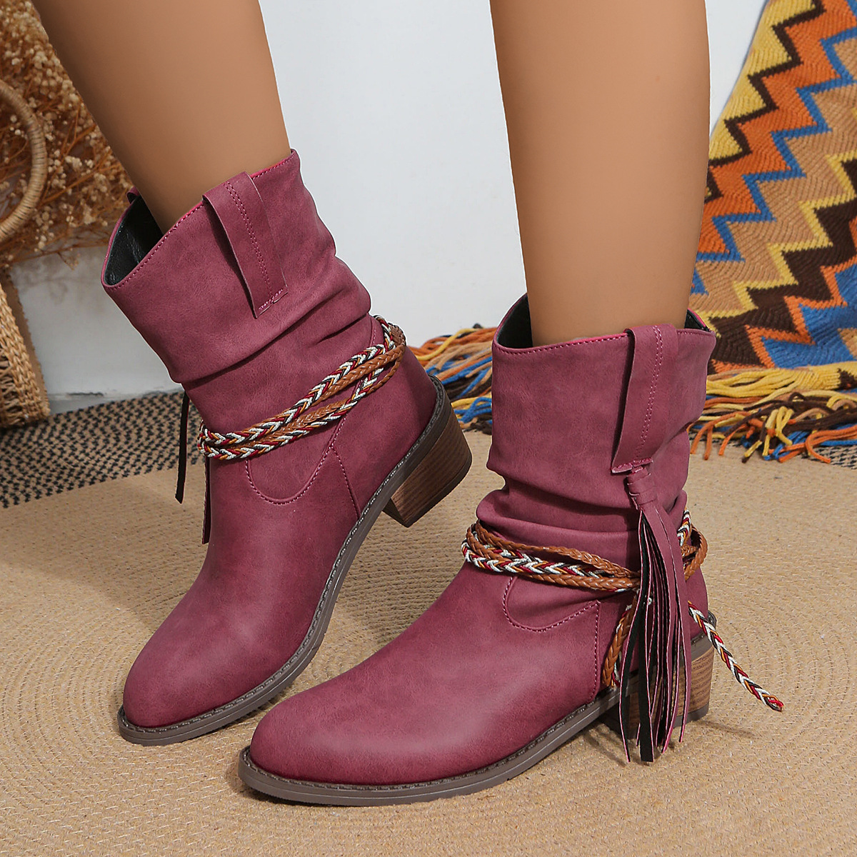 Dakota Tassel Ankle Boots