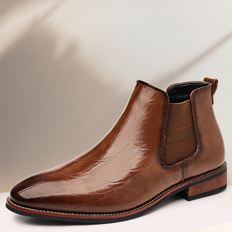 Ferrara Genuine Leather Chelsea Boots