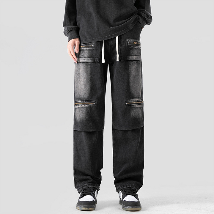Rebel Washed Cargo Denim Pants