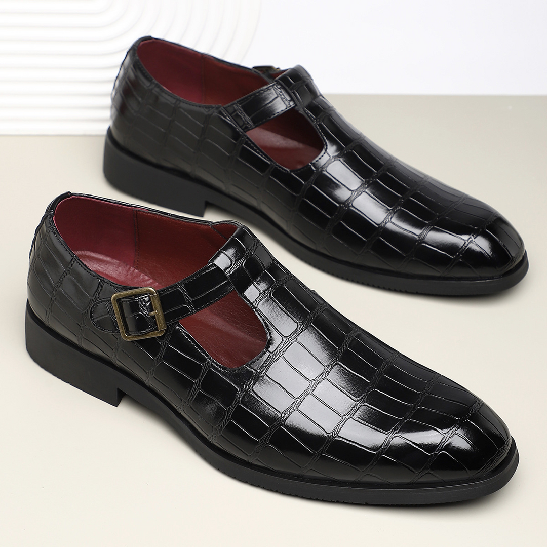 Moretti Leather Buckle Shoes