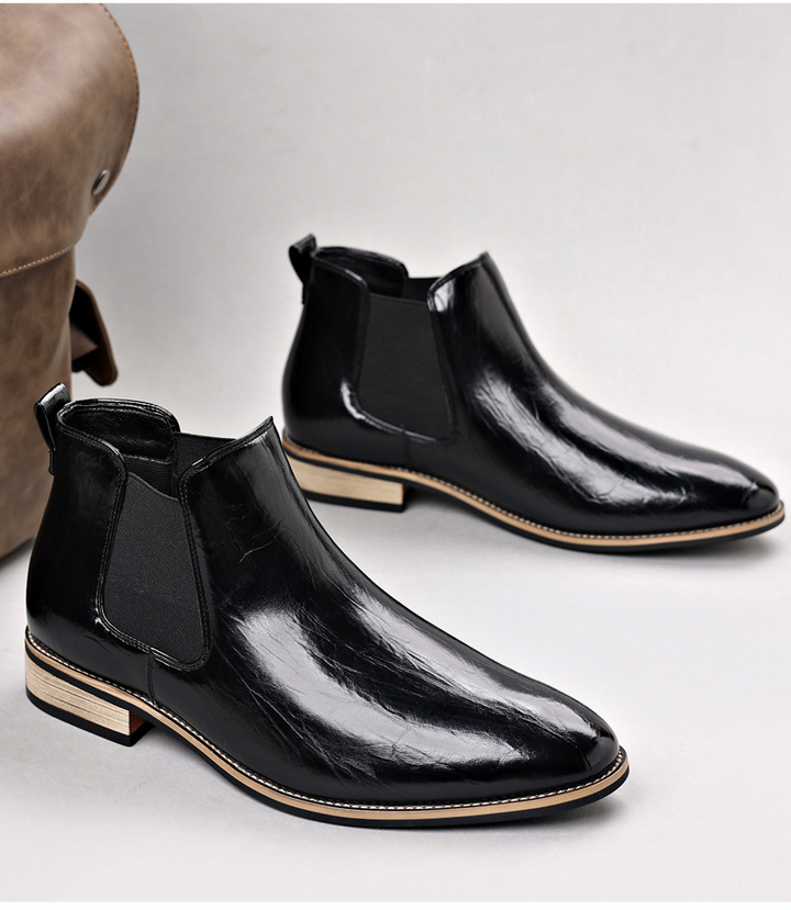 Ferrara Genuine Leather Chelsea Boots