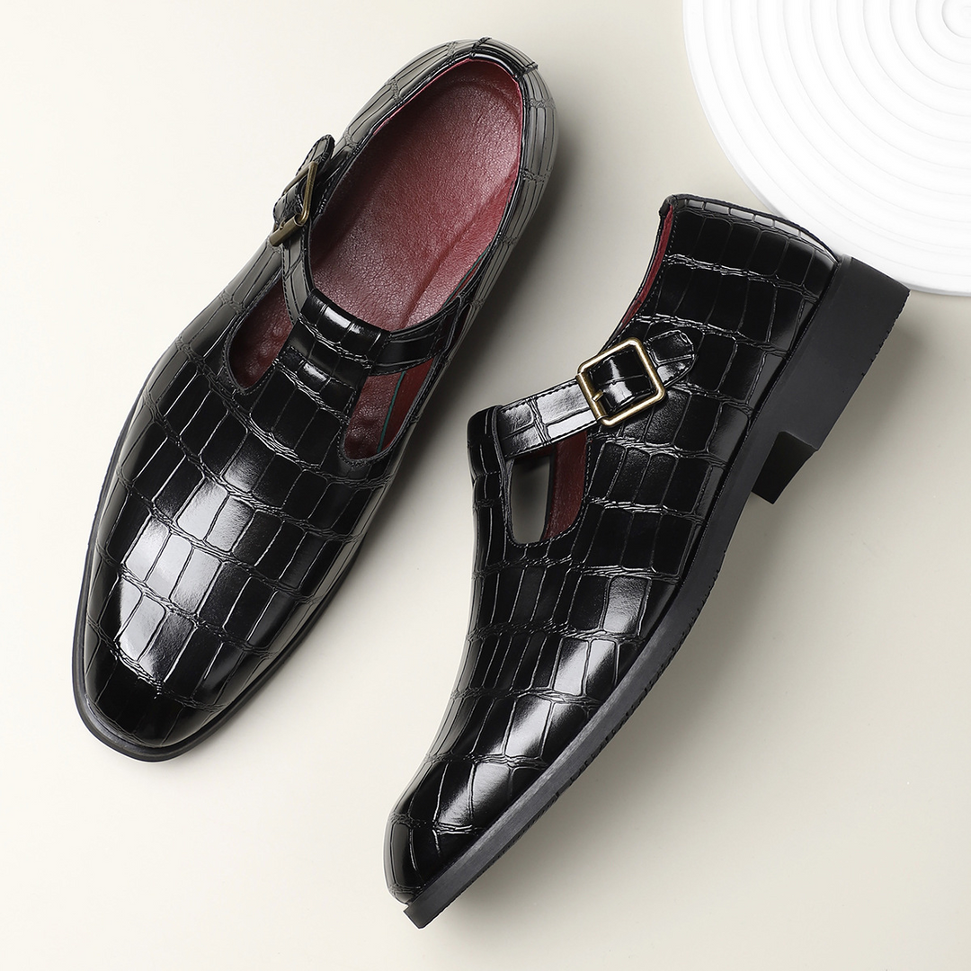 Moretti Leather Buckle Shoes