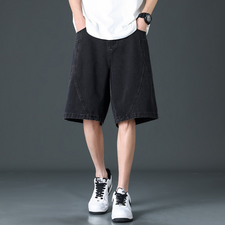 Delano Wide-Leg Denim Shorts