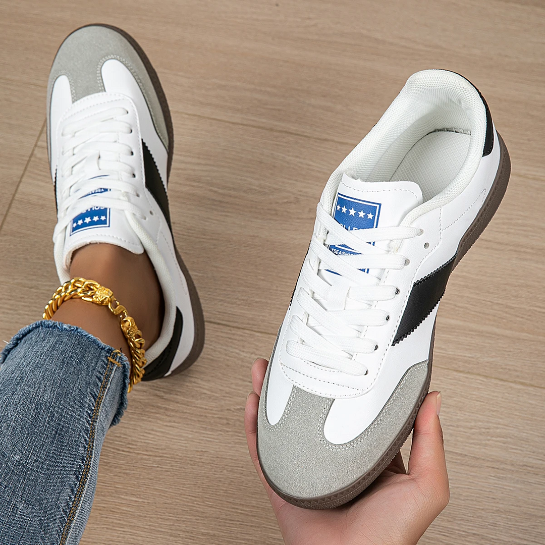 Elle Retro Leather Sneakers