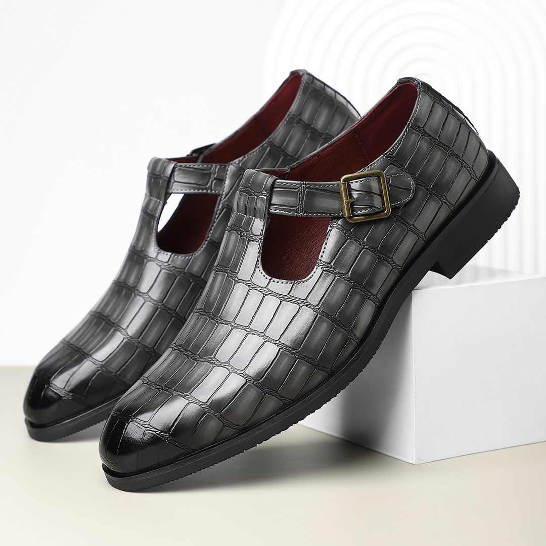 Moretti Leather Buckle Shoes