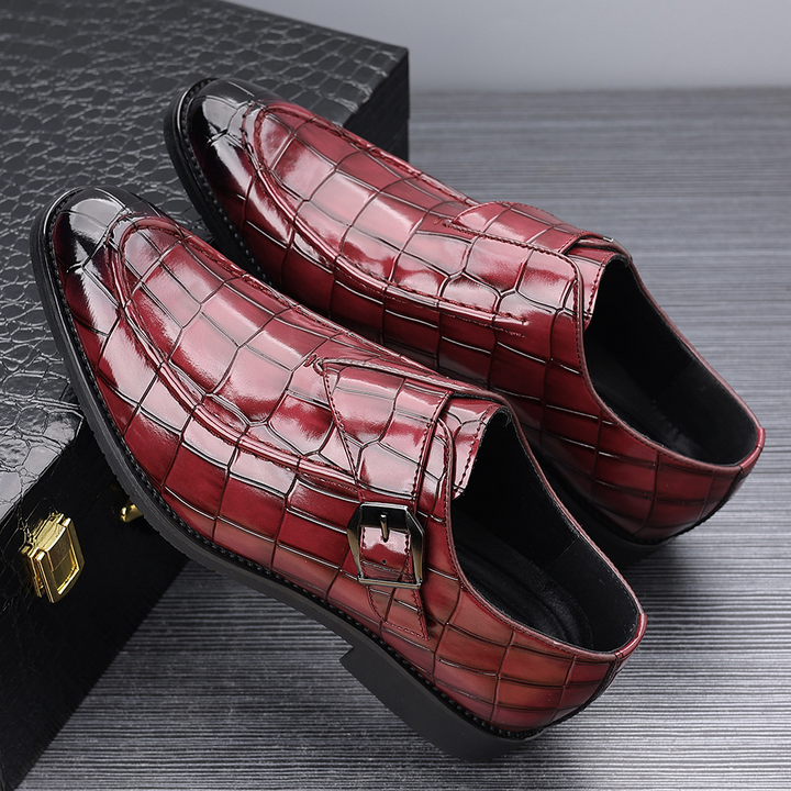 Victorino Leather Monk Strap Loafers