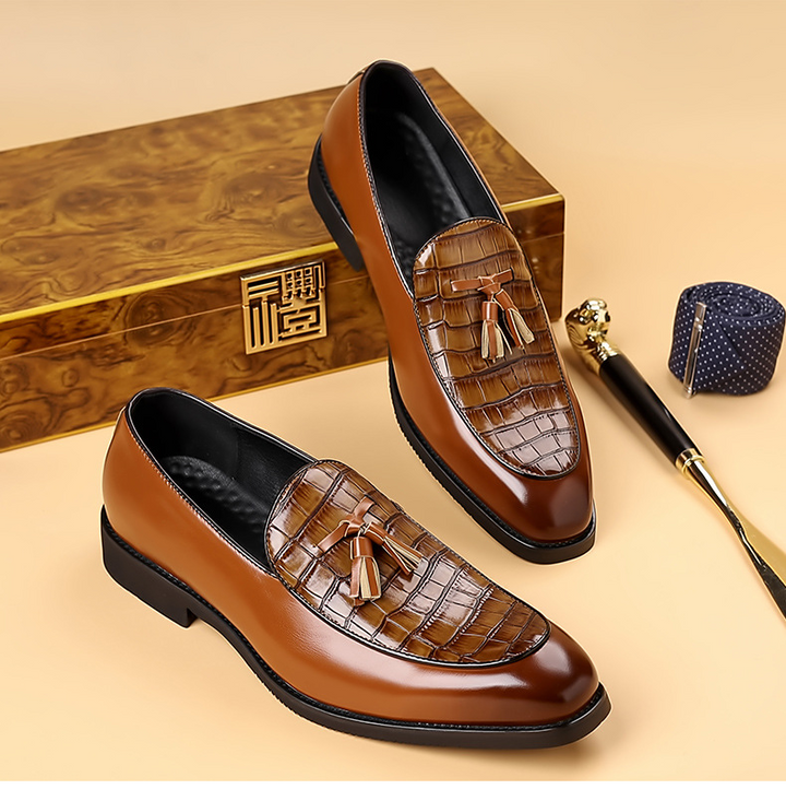 Preston Genuine Leather Tassel Loafers
