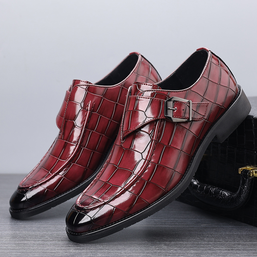 Victorino Leather Monk Strap Loafers
