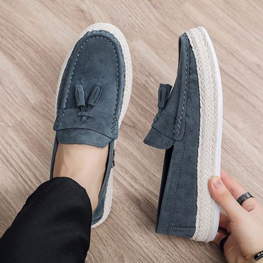 Luciano Suede Tassel Loafers