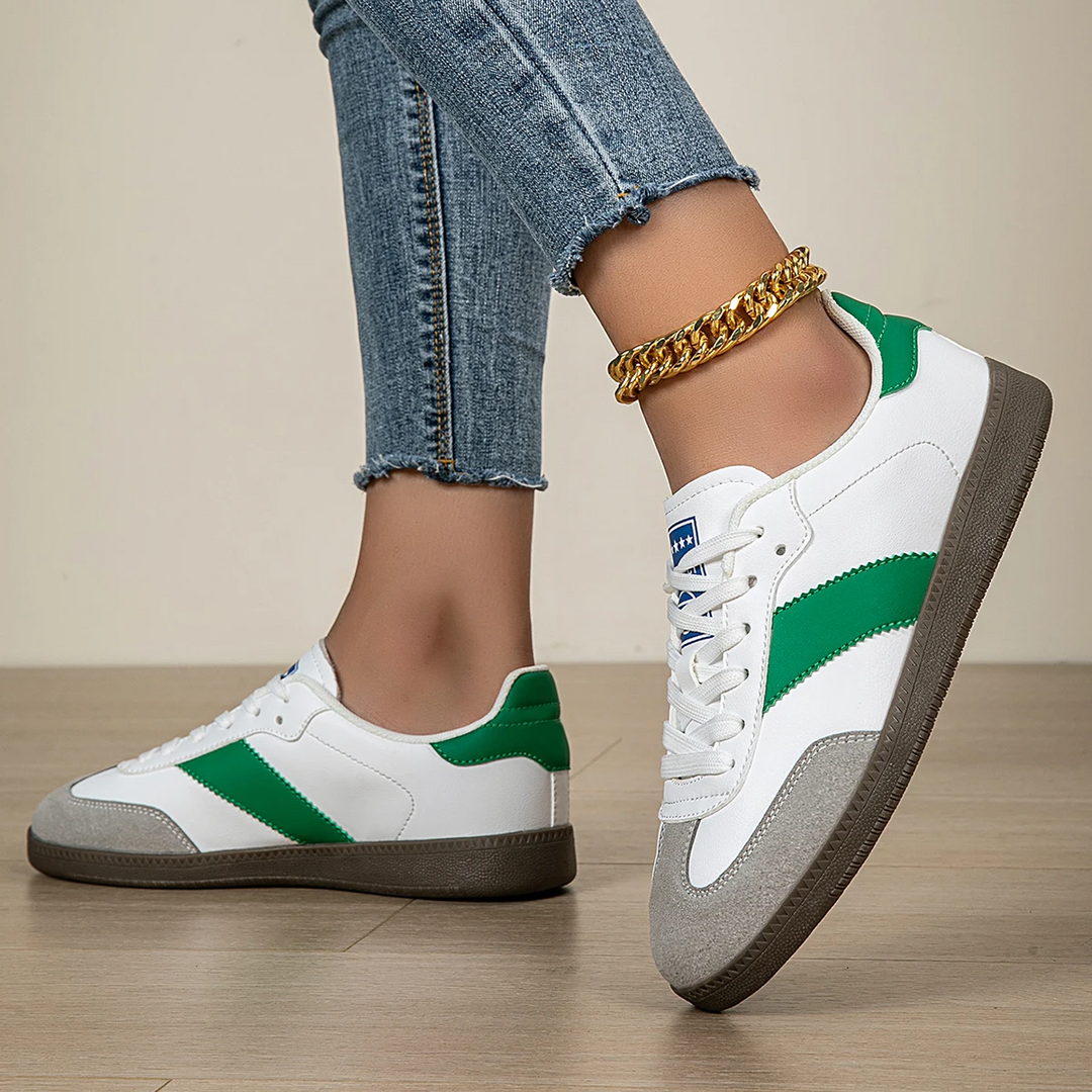 Elle Retro Leather Sneakers