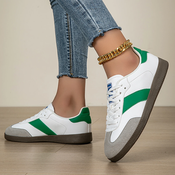 Elle Retro Leather Sneakers