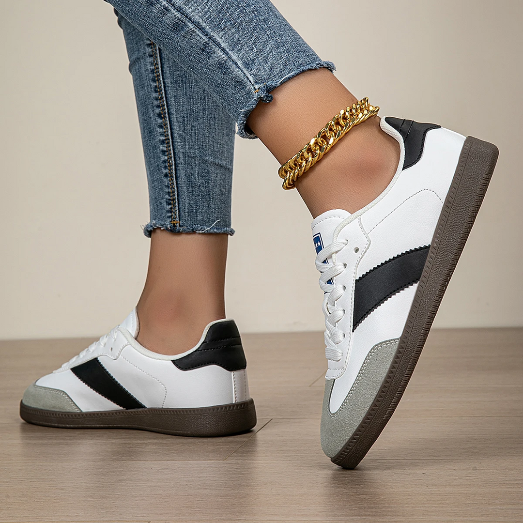 Elle Retro Leather Sneakers