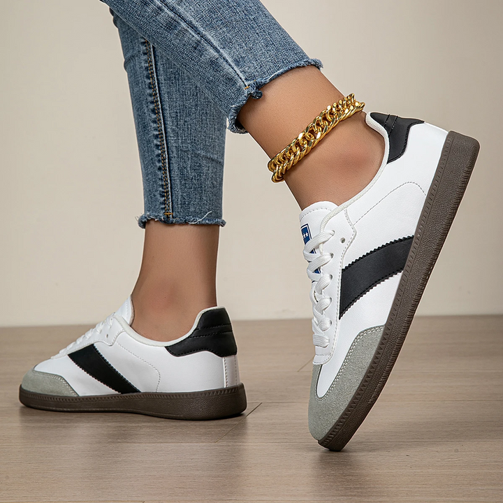 Elle Retro Leather Sneakers