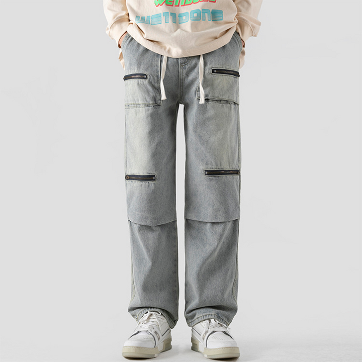 Rebel Washed Cargo Denim Pants