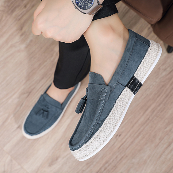 Luciano Suede Tassel Loafers