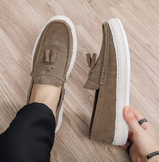 Luciano Suede Tassel Loafers