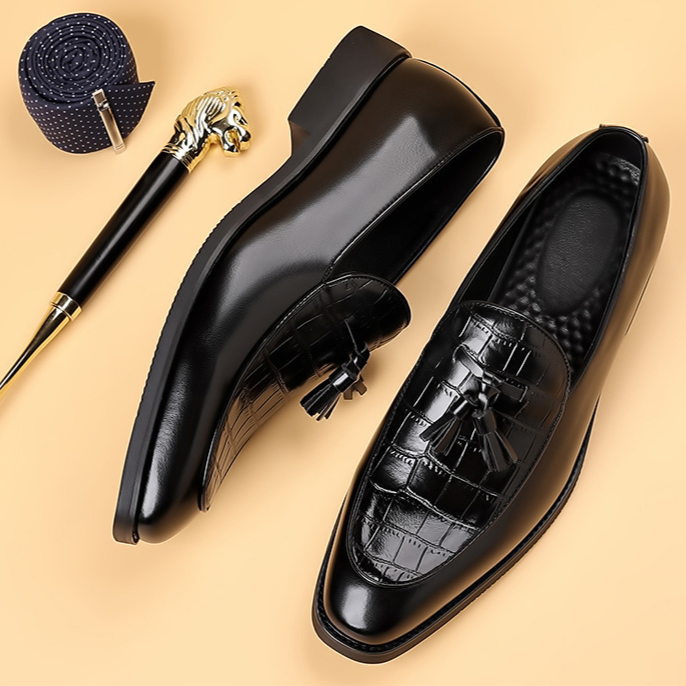 Preston Genuine Leather Tassel Loafers